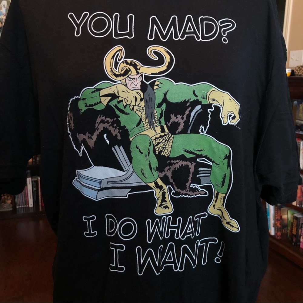 Collector’s Loki comic shirt
